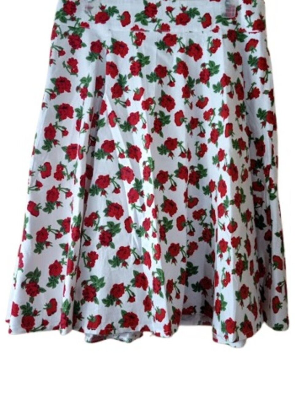 Fancyqube Womens A Line Skirt Vintage Rose Rockabilly Pin Up Chic M